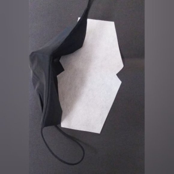 NEW BLACK RE USE-ABLE MASK WITH FILTER - Picture 2 of 5